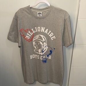 Billionaire Boys Club Gray Tee with Red and Blue Accents